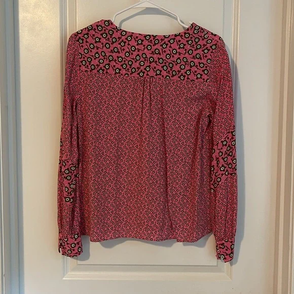 Boden pink and green floral print blouse size 8 - Picture 5 of 5